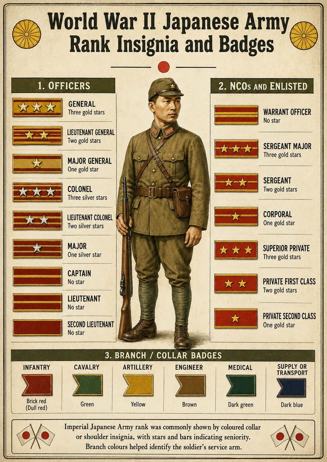 Japanese ww11 military army insignias 