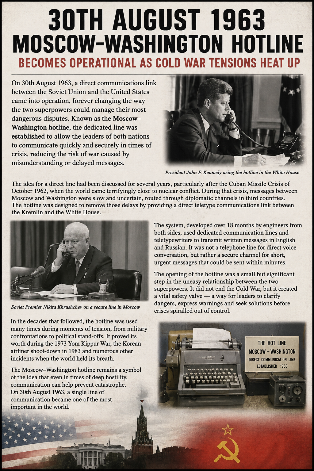 Moscow to Washington hotline operational Cold War era communication 