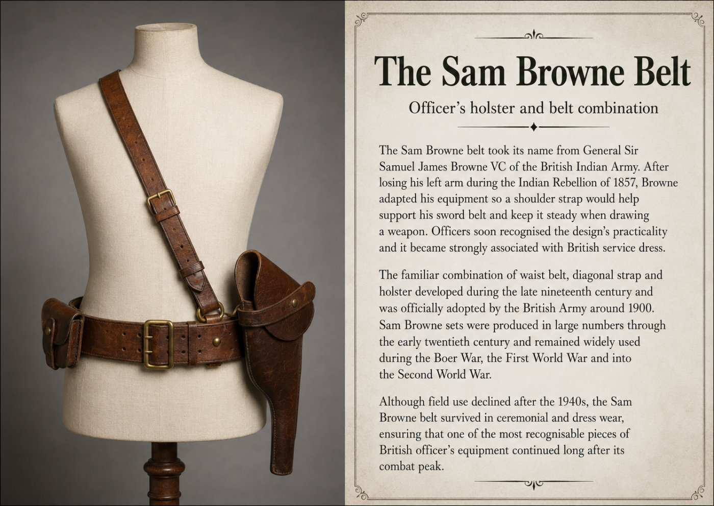 Sam brown holster and belt set 