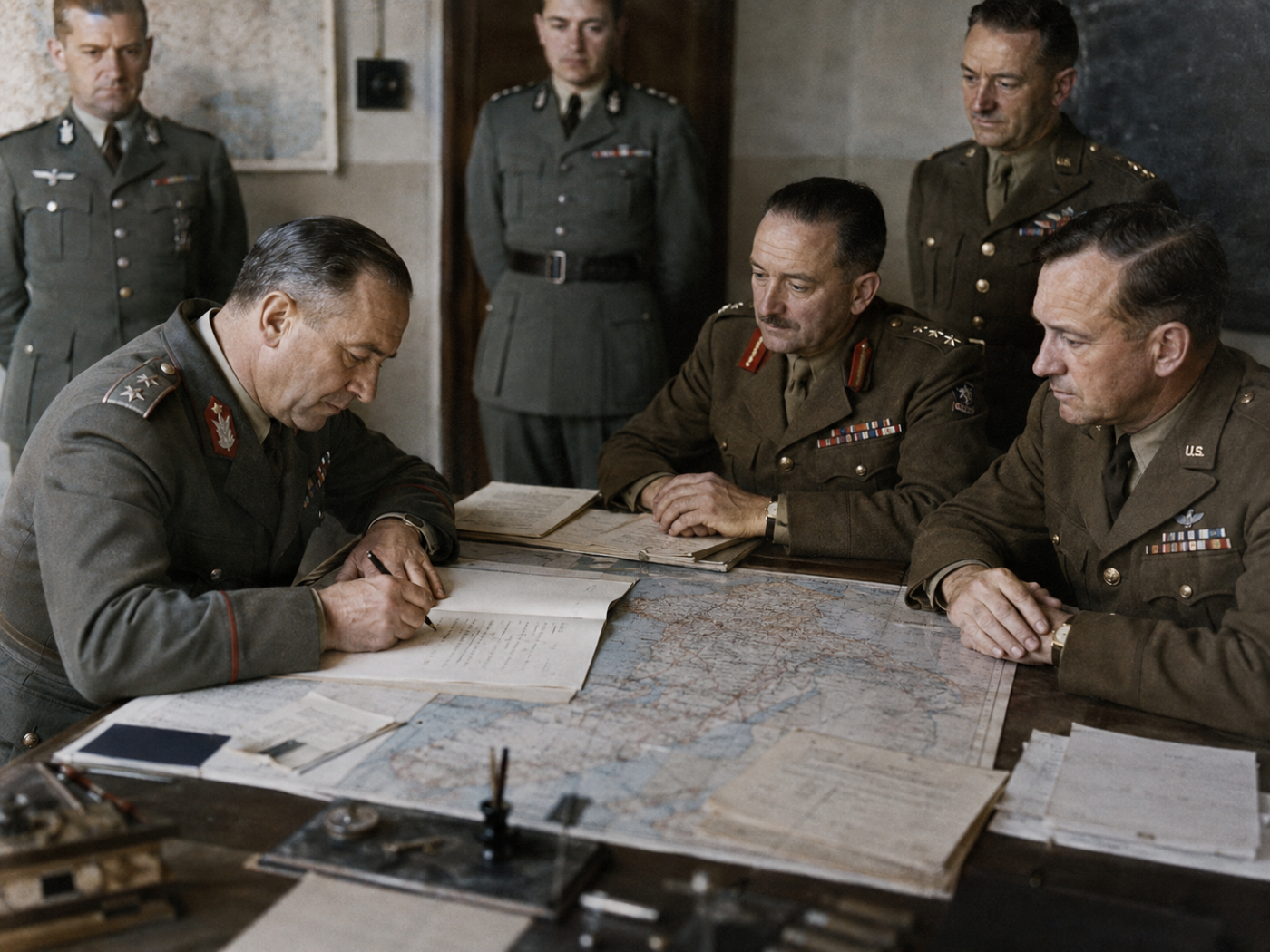 Italy signs surrender document 