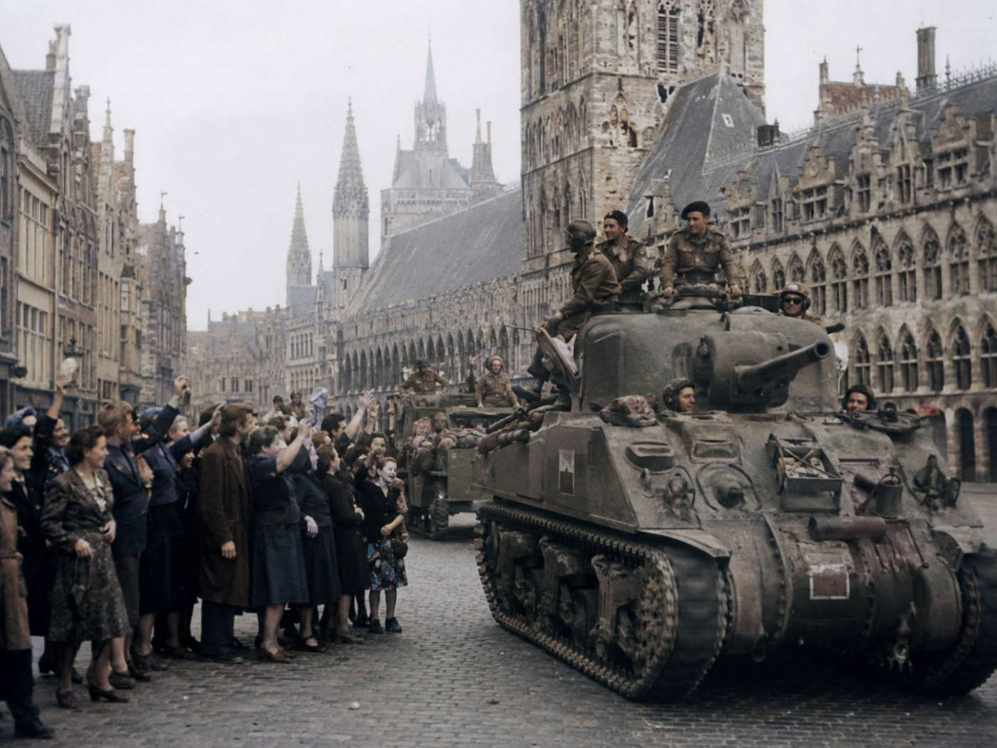 Polish army liberating Ypres ww11
