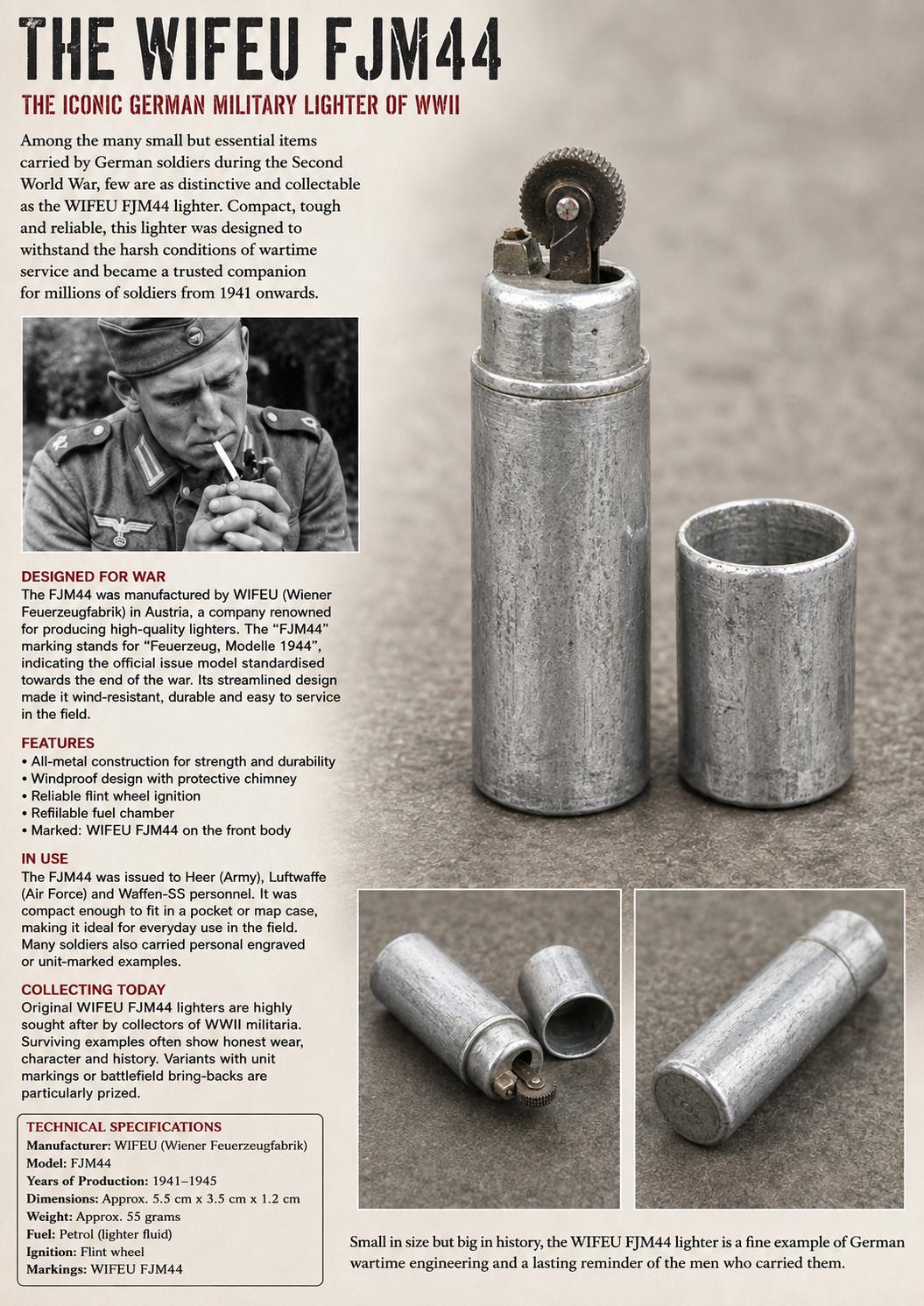 Wifeu lighter ww11 German military