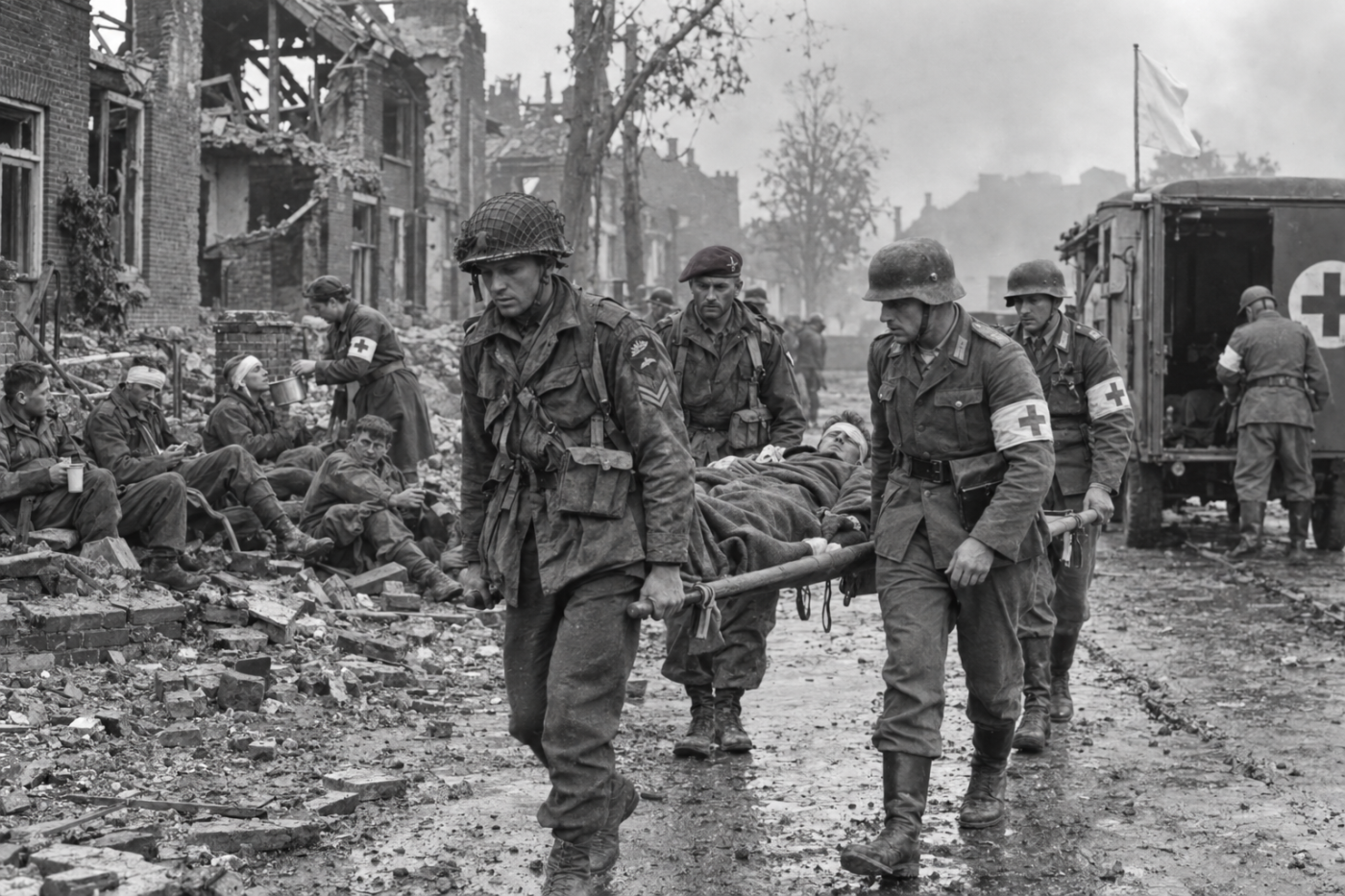 Casualties evacuated Arnhem