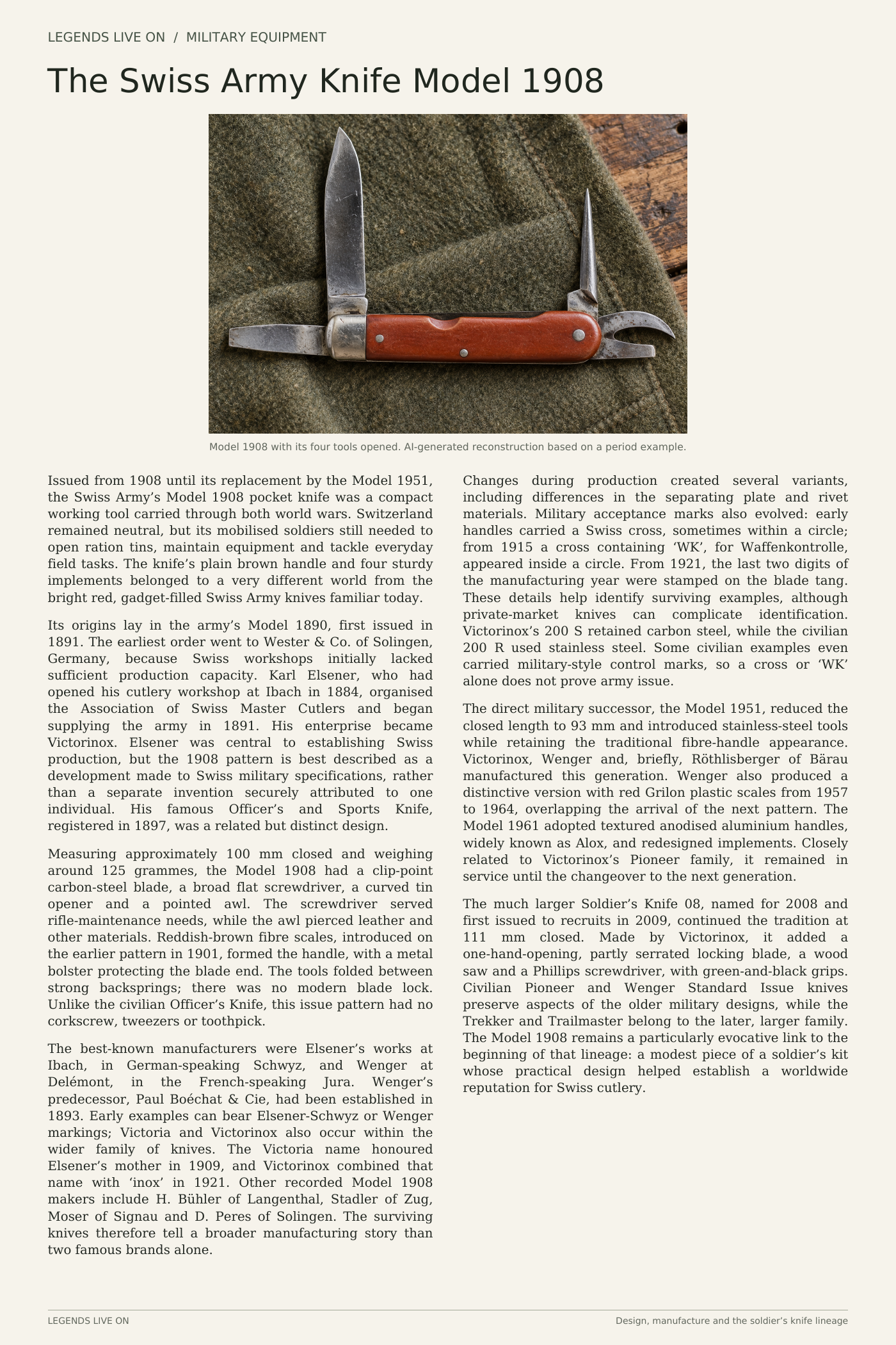 1908 Swiss Army knife 