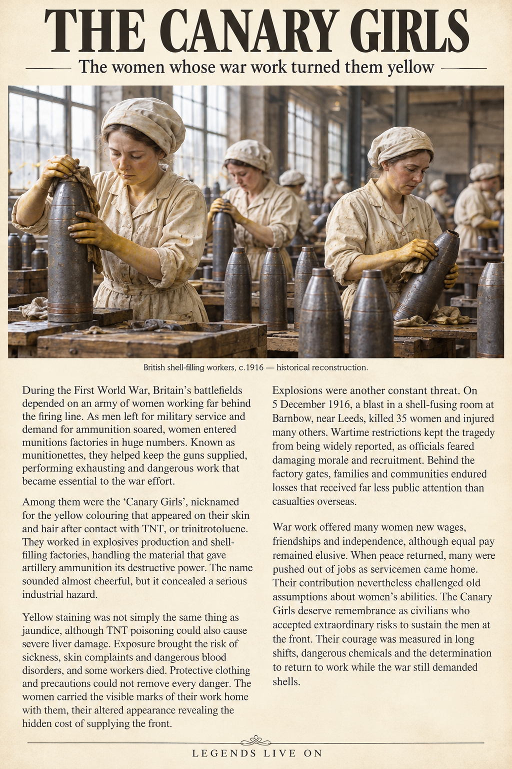 Canary girls woman factory tnt workers 