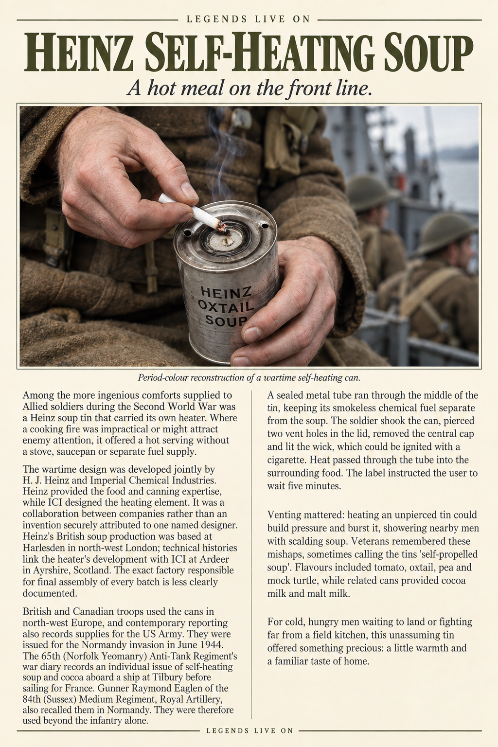 Heinz self heating cans 