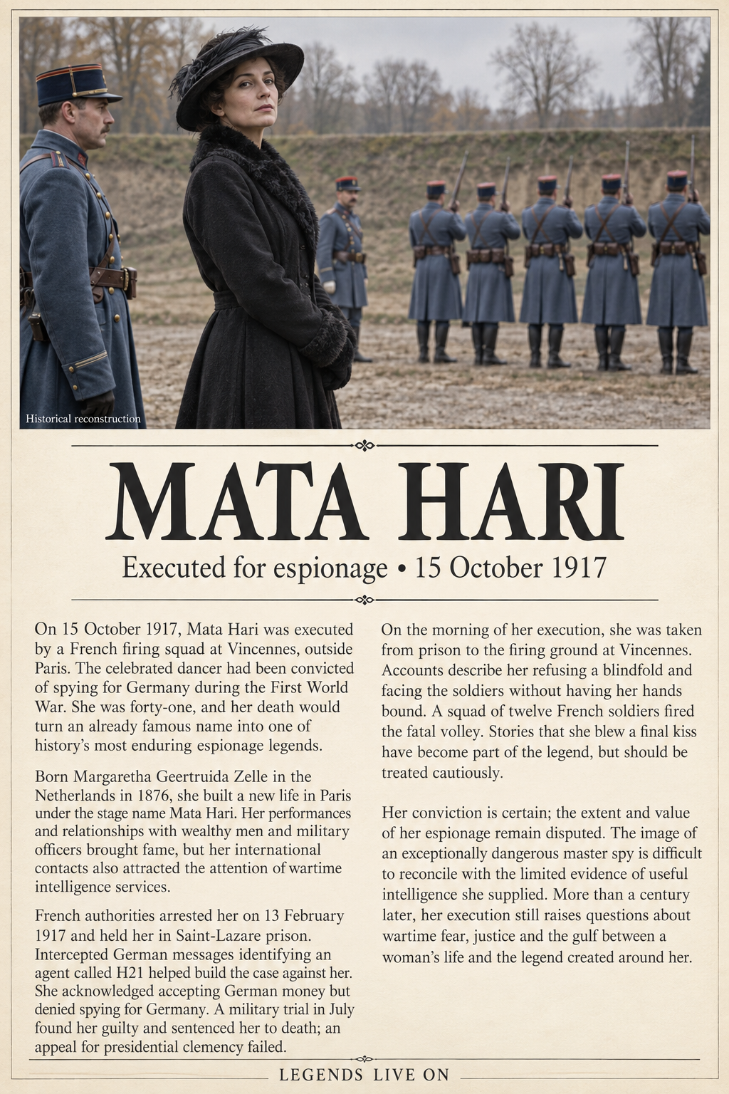 Execution of Mata hari