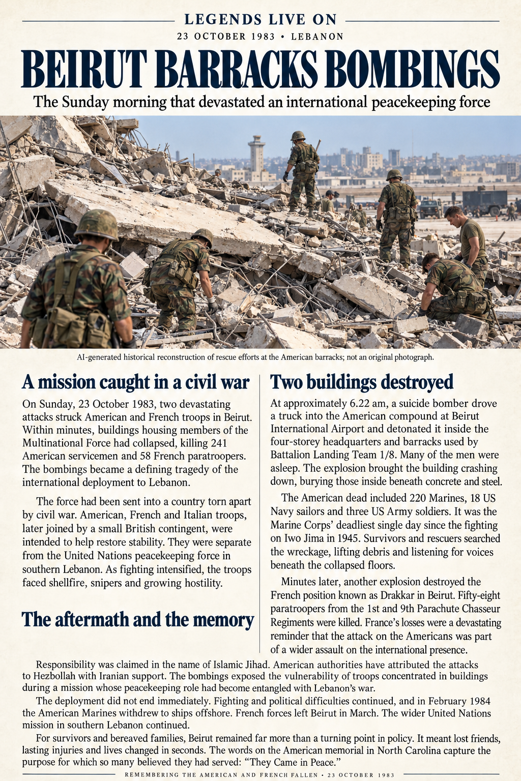 Beirut barrack bombings 1983