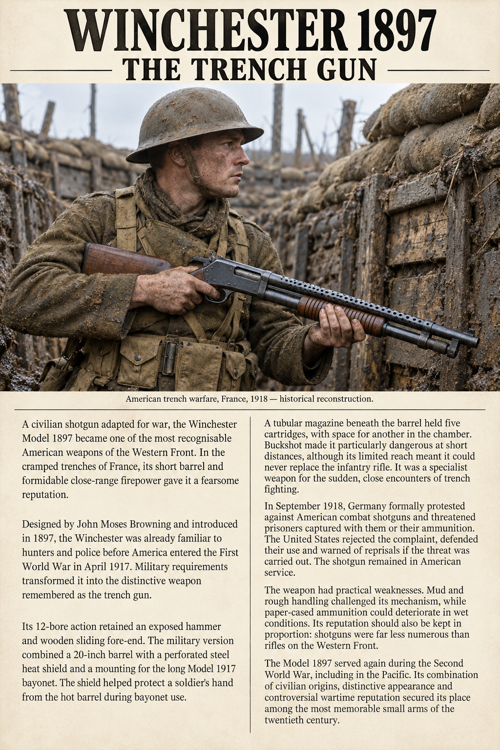 Winchester 1897 trench shotgun WW1