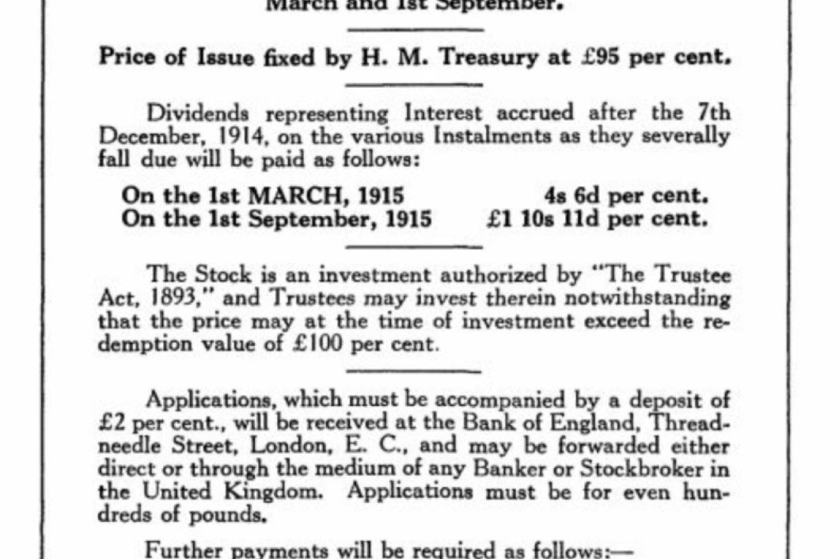 Ww1 loan document 