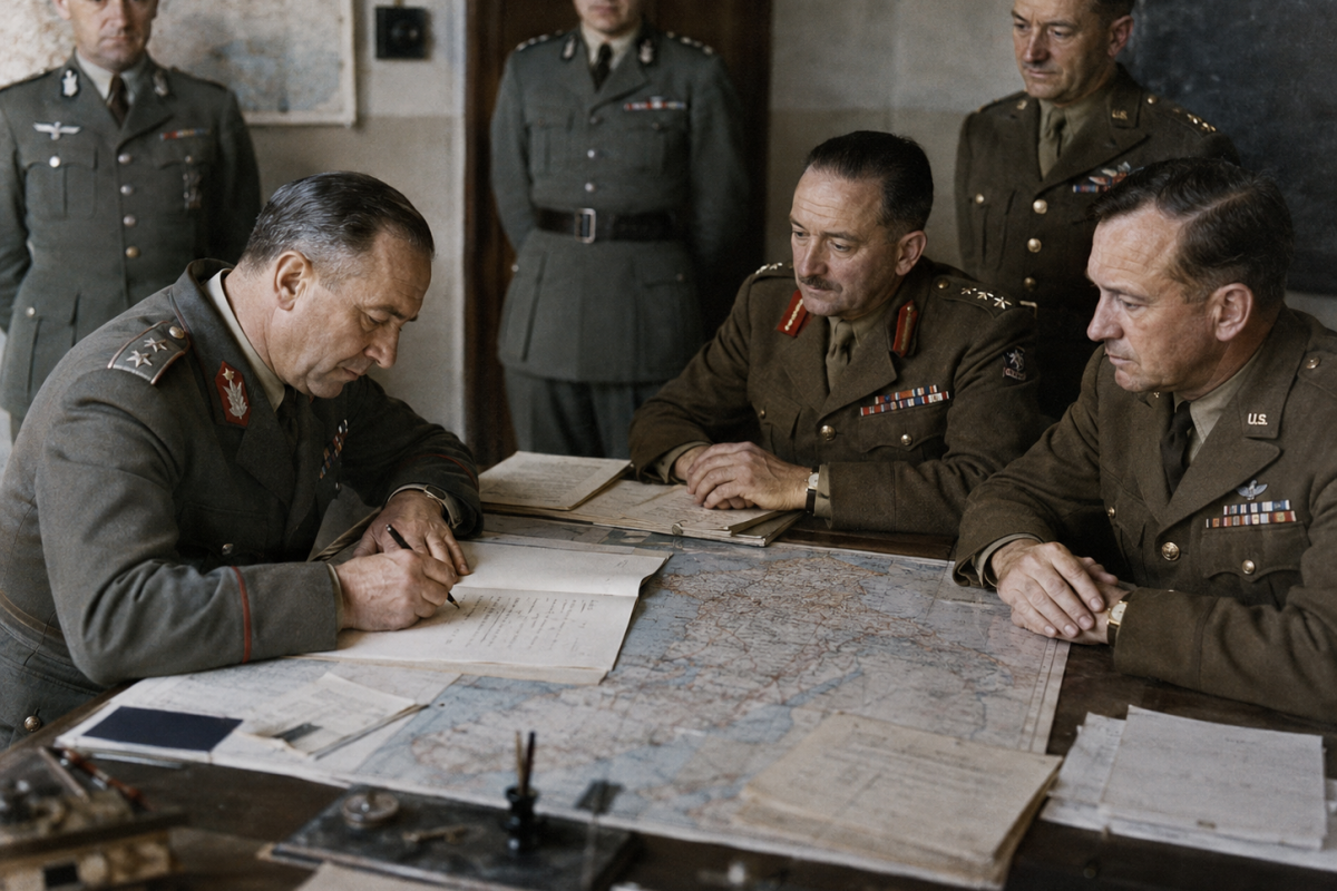 Italy signs surrender document 
