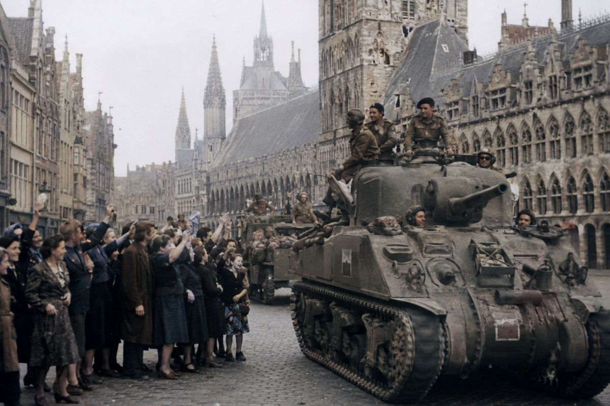 Polish army liberating Ypres ww11