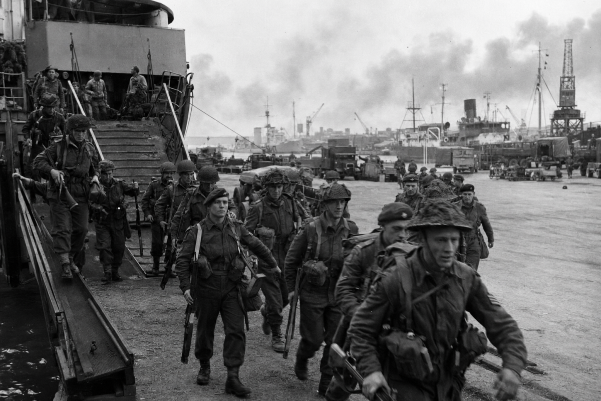 Airborne landing operation slapstick Italy 