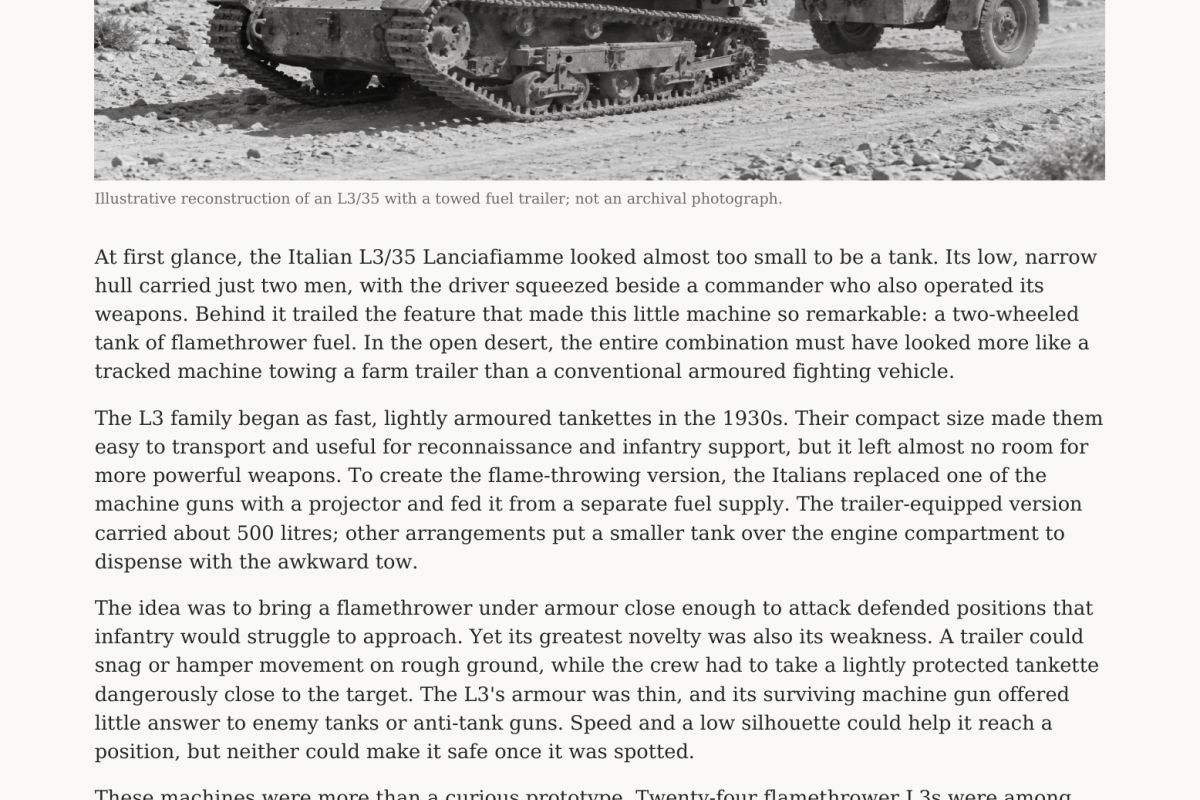 L3/35 lancia flamethrower 