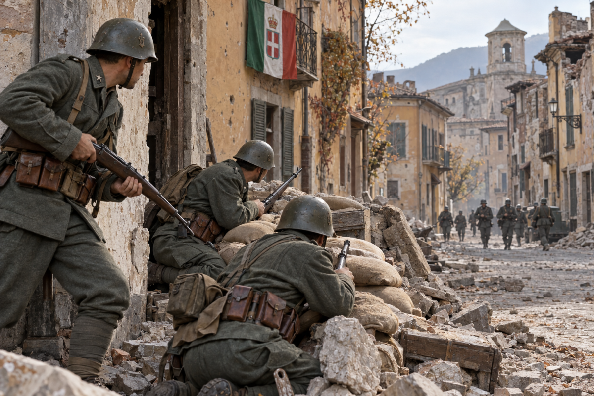 Italy declares war on Germany 