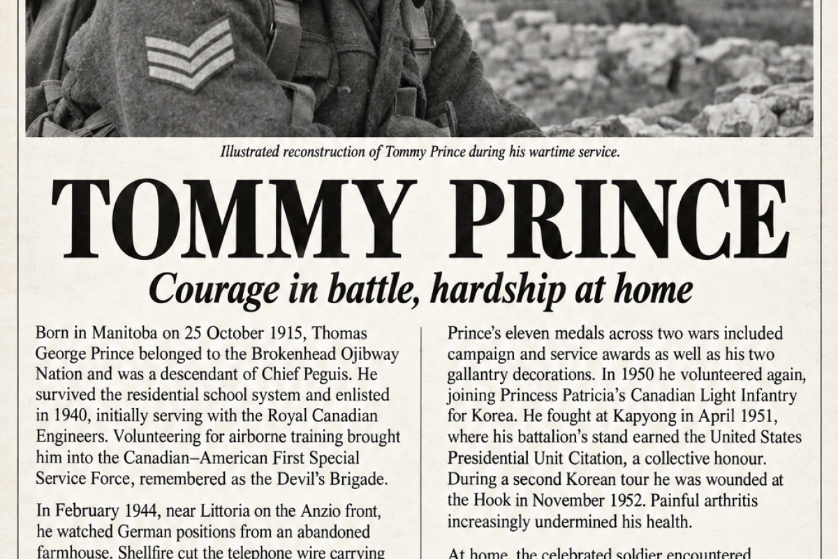 Tommy prince canadas brave most decorated soldier 