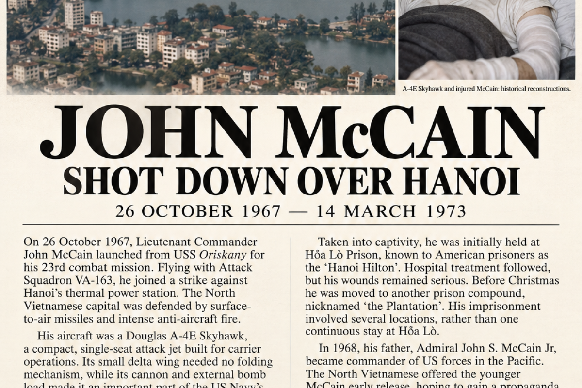 Jogn mcain shot down over Hanoi 