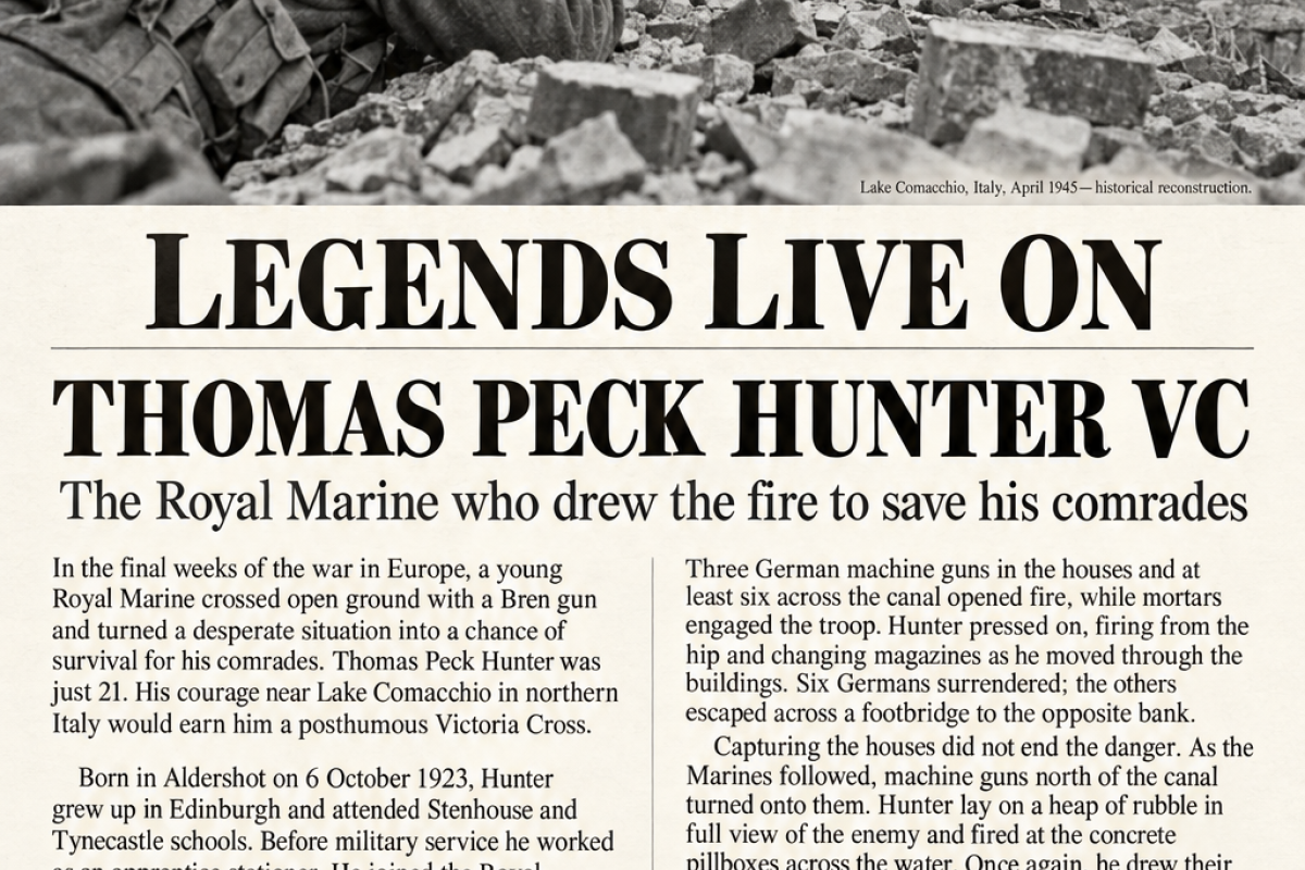 Thomas peck hunter vc recipient 