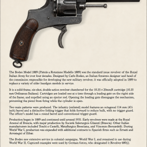 Italian bodeo model 1889 revolver pistol 
