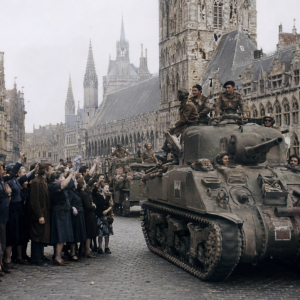 Polish army liberating Ypres ww11
