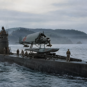 Japanese launch float plane of submarine 