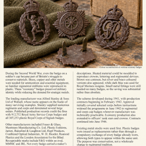 Plastic economy insignia cap badges plastic