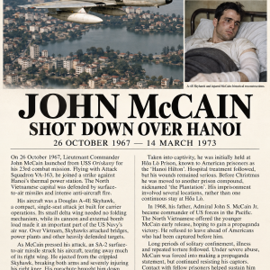 Jogn mcain shot down over Hanoi 