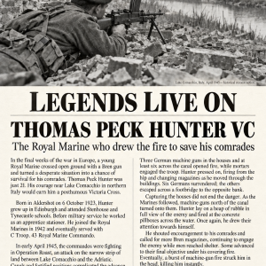 Thomas peck hunter vc recipient 